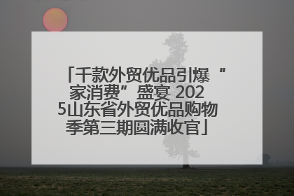 千款外贸优品引爆“家消费”盛宴 2025山东省外贸优品购物季第三期圆满收官