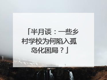半月谈：一些乡村学校为何陷入孤岛化困局？