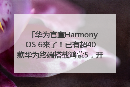 华为官宣HarmonyOS 6来了！已有超40款华为终端搭载鸿蒙5，开发者突破800万