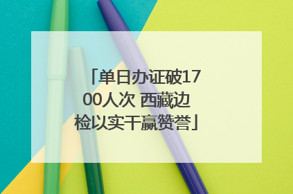 单日办证破1700人次 西藏边检以实干赢赞誉