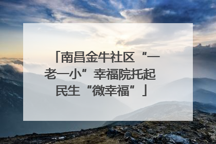 南昌金牛社区“一老一小”幸福院托起民生“微幸福”