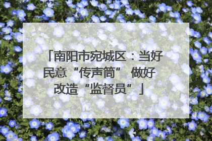 南阳市宛城区：当好民意“传声筒” 做好改造“监督员”