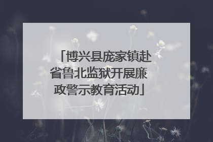 博兴县庞家镇赴省鲁北监狱开展廉政警示教育活动
