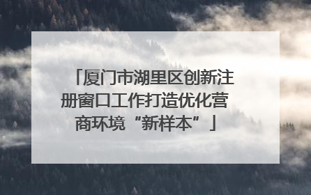 厦门市湖里区创新注册窗口工作打造优化营商环境“新样本”