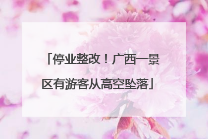 停业整改！广西一景区有游客从高空坠落