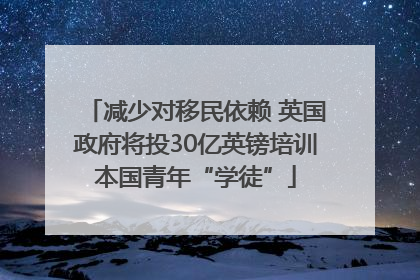 减少对移民依赖 英国政府将投30亿英镑培训本国青年“学徒”