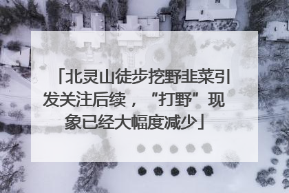 北灵山徒步挖野韭菜引发关注后续，“打野”现象已经大幅度减少