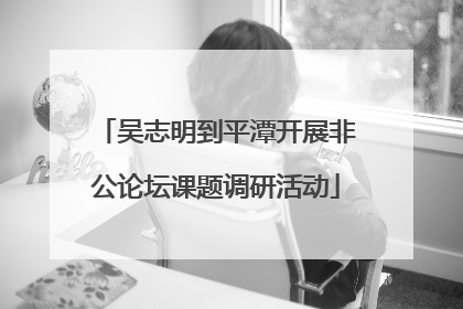 吴志明到平潭开展非公论坛课题调研活动
