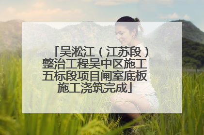 吴淞江（江苏段）整治工程吴中区施工五标段项目闸室底板施工浇筑完成