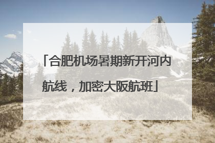 合肥机场暑期新开河内航线，加密大阪航班