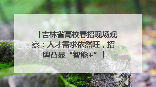 吉林省高校春招现场观察：人才需求依然旺，招聘凸显“智能+”