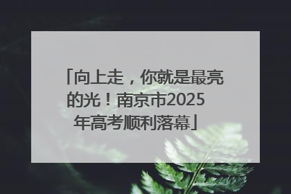 向上走，你就是最亮的光！南京市2025年高考顺利落幕