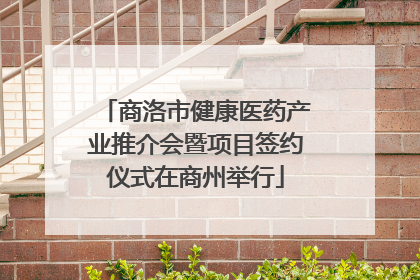商洛市健康医药产业推介会暨项目签约仪式在商州举行