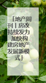 地产周刊丨房改持续发力 加快构建房地产发展新模式