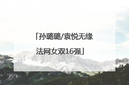 孙璐璐/袁悦无缘法网女双16强
