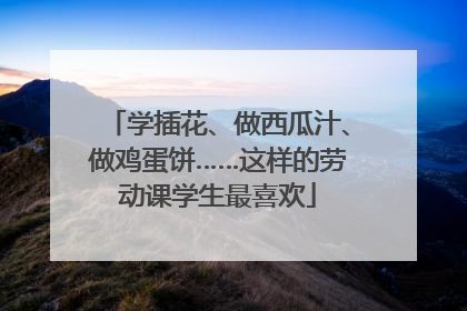 学插花、做西瓜汁、做鸡蛋饼……这样的劳动课学生最喜欢