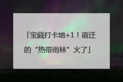 宝藏打卡地+1！宿迁的“热带雨林”火了