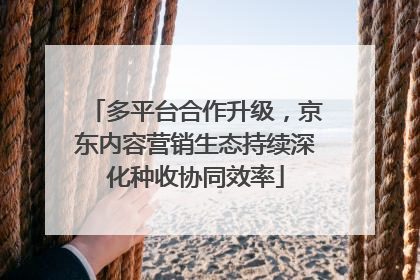 多平台合作升级，京东内容营销生态持续深化种收协同效率
