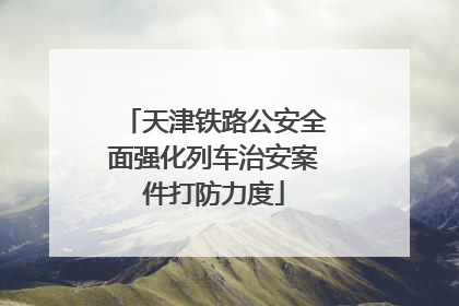 天津铁路公安全面强化列车治安案件打防力度