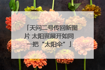 天问二号传回新图片 太阳翼展开如同一把“太阳伞”
