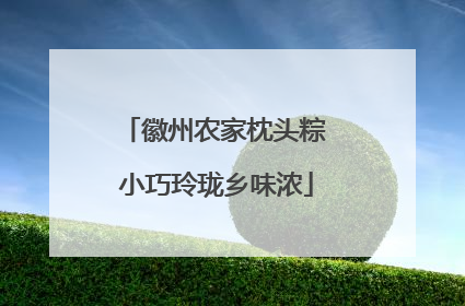 徽州农家枕头粽 小巧玲珑乡味浓
