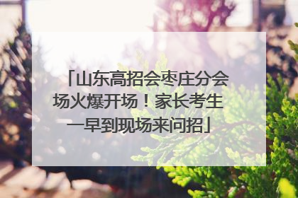 山东高招会枣庄分会场火爆开场！家长考生一早到现场来问招