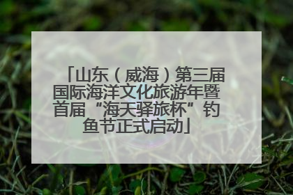 山东（威海）第三届国际海洋文化旅游年暨首届“海天驿旅杯”钓鱼节正式启动