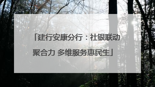 建行安康分行：社银联动聚合力 多维服务惠民生