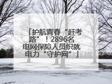 护航青春“赶考路”！2896名电网保障人员织就电力“守护网”