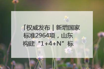 权威发布｜新增国家标准2964项，山东构建“1+4+N”标准化创新发展新格局