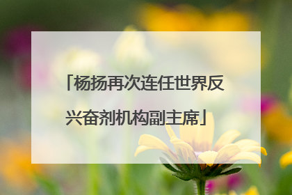 杨扬再次连任世界反兴奋剂机构副主席