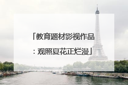 教育题材影视作品：观照夏花正烂漫