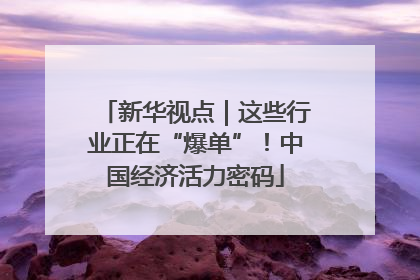 新华视点｜这些行业正在“爆单”！中国经济活力密码