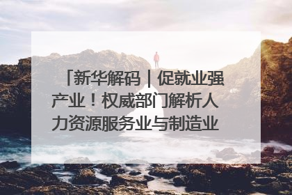 新华解码｜促就业强产业！权威部门解析人力资源服务业与制造业融合发展试点