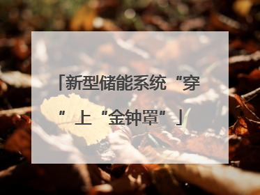 新型储能系统“穿”上“金钟罩”