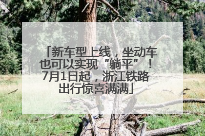 新车型上线，坐动车也可以实现“躺平”！7月1日起，浙江铁路出行惊喜满满
