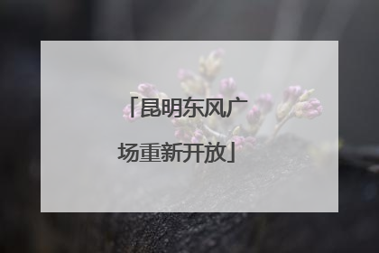 昆明东风广场重新开放