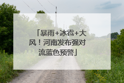 暴雨+冰雹+大风！河南发布强对流蓝色预警