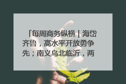 每周商务纵横｜海岱齐鲁，高水平开放勇争先；南义乌北临沂，两扇窗里观外贸