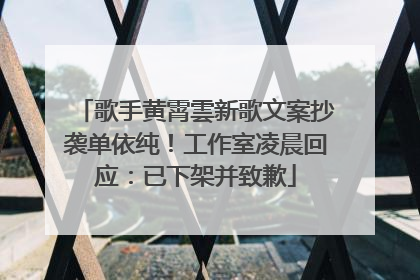 歌手黄霄雲新歌文案抄袭单依纯！工作室凌晨回应：已下架并致歉