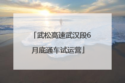 武松高速武汉段6月底通车试运营