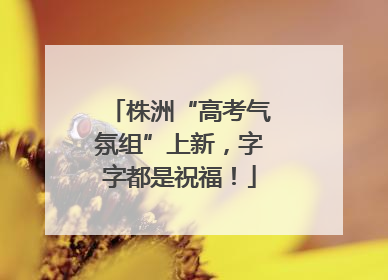 株洲“高考气氛组”上新，字字都是祝福！
