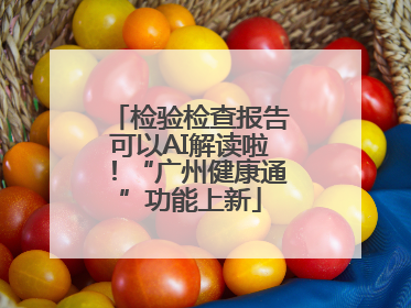 检验检查报告可以AI解读啦！“广州健康通”功能上新