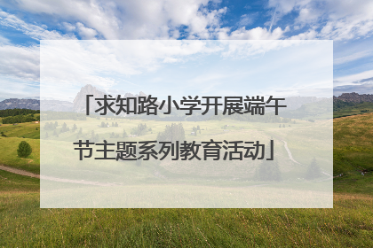 求知路小学开展端午节主题系列教育活动
