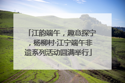 江韵端午，趣意探宁，杨柳村·江宁端午非遗系列活动圆满举行