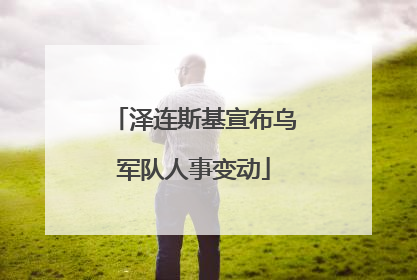 泽连斯基宣布乌军队人事变动