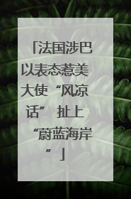 法国涉巴以表态惹美大使“风凉话” 扯上“蔚蓝海岸”