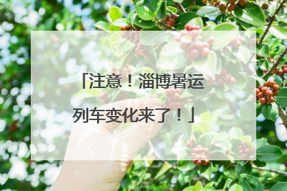 注意！淄博暑运列车变化来了！