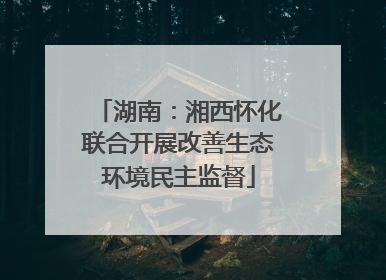 湖南：湘西怀化联合开展改善生态环境民主监督