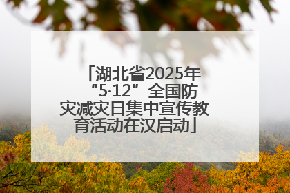 湖北省2025年“5·12”全国防灾减灾日集中宣传教育活动在汉启动